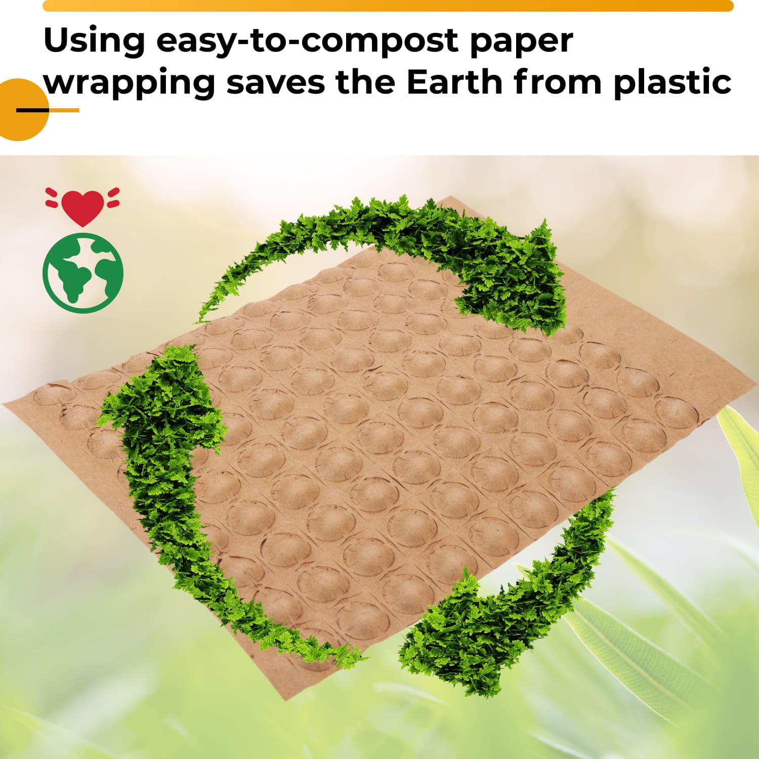 IDL Packaging Papel de 12 x 100 pies, alternativa ecológica a las burbujas de plástico, tamaño de burbuja de 3/4 pulgadas, material de embalaje para mudanza, envío y almacenamiento