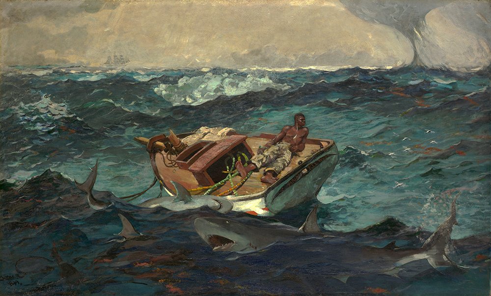 The Gulf Stream Sharks Winslow Homer impression de prestige mat pour collectionneur