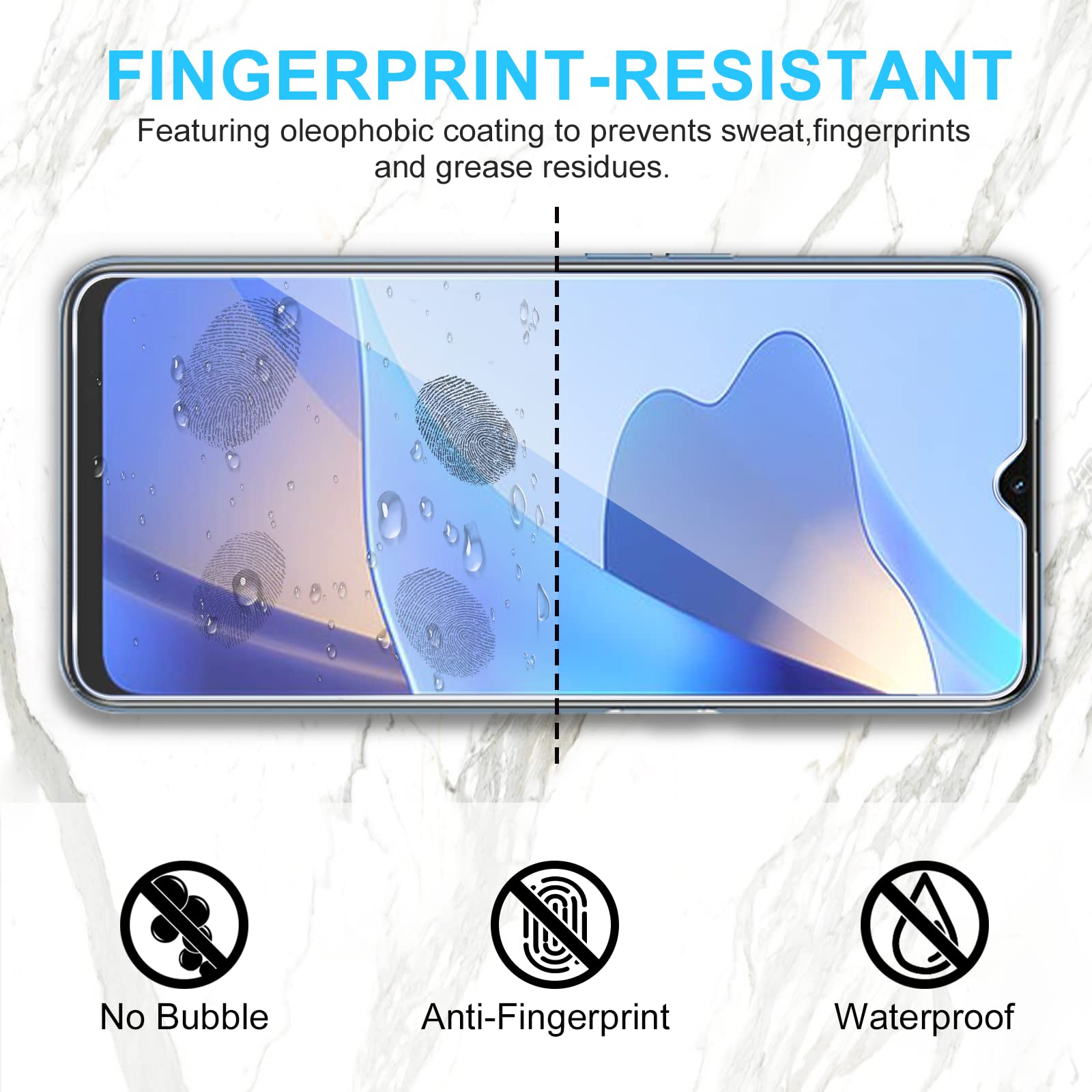 Pellicola in vetro temperato per OPPO A16/A16s