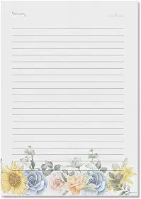 Bloco Pautado Floral com 75 folhas Tamanho A5