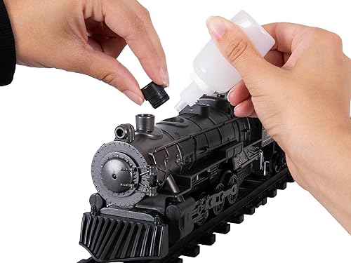 Miniatura 11 de Lionel Pennsylvania Flyer Battery O Gauge - Juego de tren de juguete con control remoto, locomotora, vagones de tren y pista con sonidos auténticos