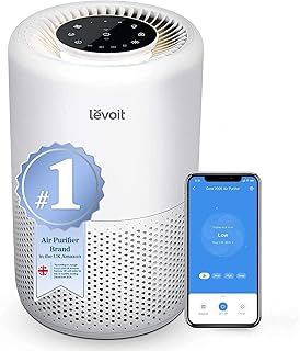 Smart HEPA Air Purifier for Allergies & Pets, 64m² Bedroom Home Coverage, Ultra-Quiet Sleep Mode, Timer, Night Light, Alexa & App Control, Removes Pollen Dust Odour Smoke, Core 200S