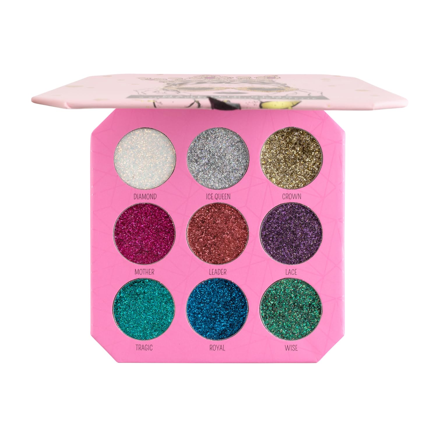 Profusion Cosmetics Majestic Gems 9 Shade Pressed Glitter Palette for Stunning Looks, Sparkle and Shine with Premium Makeup Kit, Get Lit and Glittery is Must Have Essential for Your Glam Squad