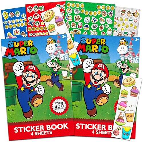 Paquetes de calcomanías de Nintendo Super Mario para recuerdos de fiesta más de 600 calcomanías Paquetes de calcomanías de Nintendo Super Mario para recuerdos de fiesta más de 600 calcomanías