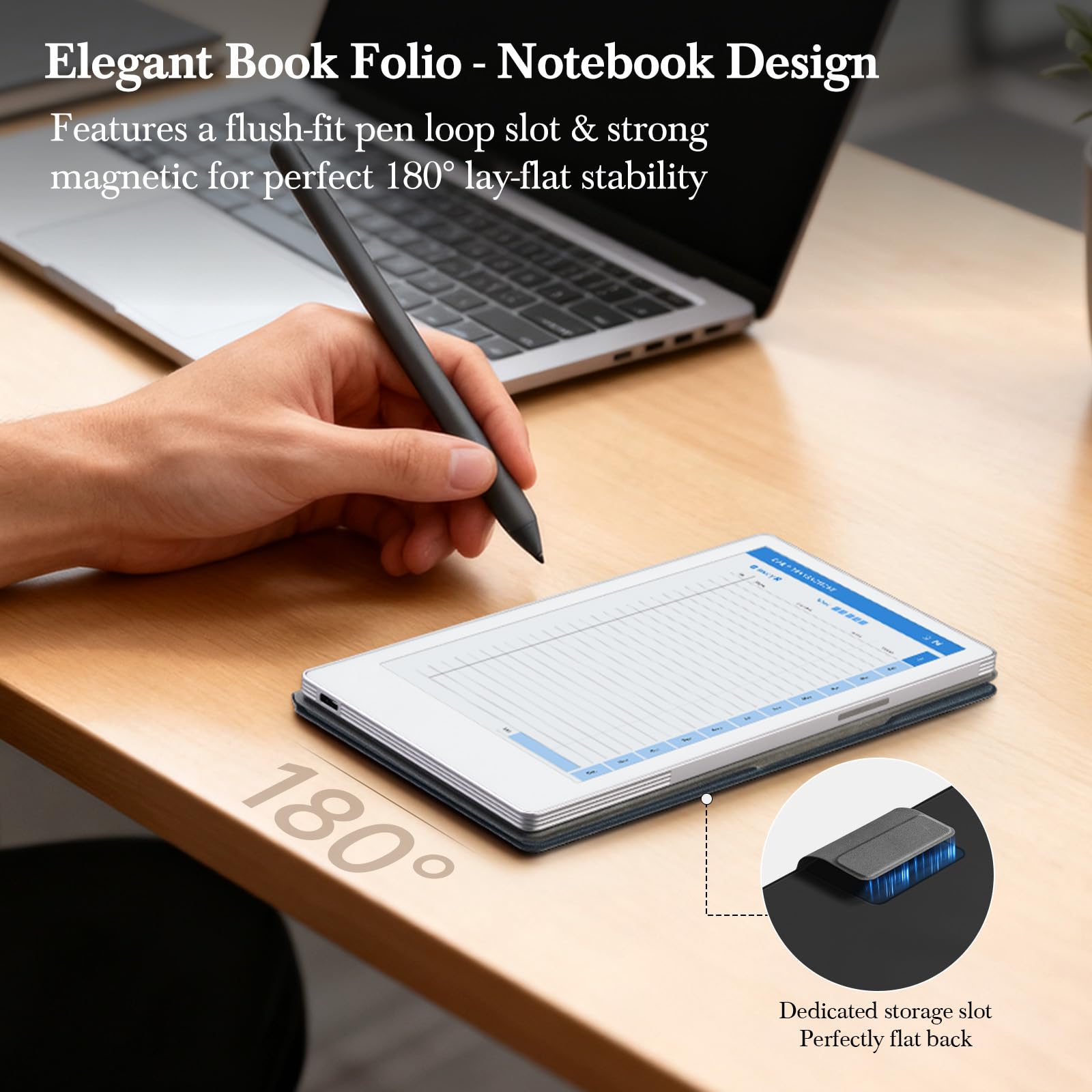 Case for Remarkable Paper Pro Move 7.3 with Multi-Angle Stand 1:1 Fit Smart Folio Cover with Auto WakeSleep | PU Leather Cover | Microfiber Lining | Strong MagnetD-Leathers Black product thumbnail 6
