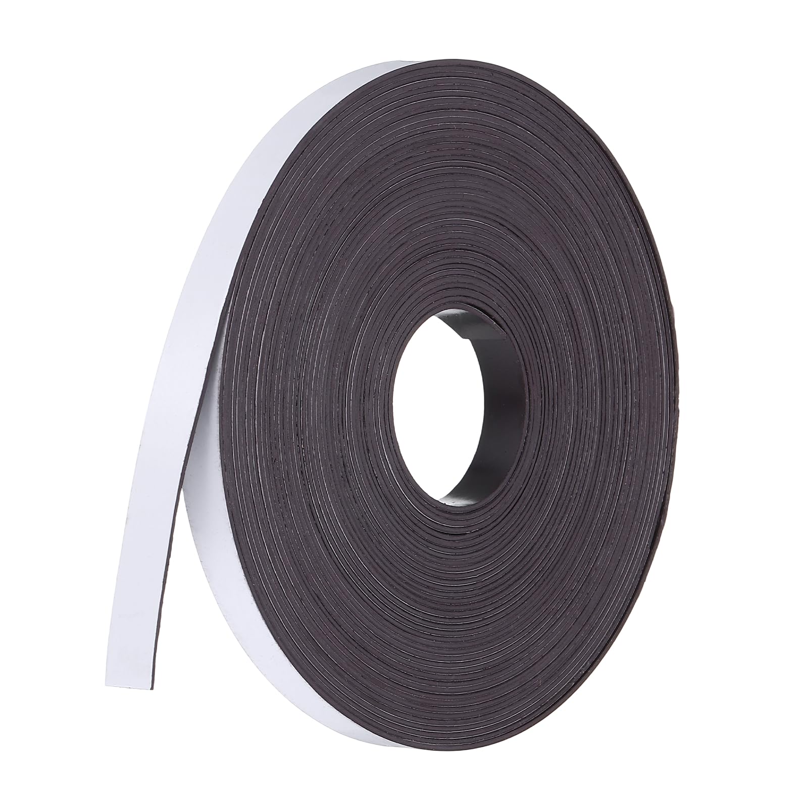 PATIKIL Magnetic Strip Roll, 32.8ft x 0.4" Fridge Magnets Tape Flexible Writable Dry Erase Refrigerator Magnet Sticker Label with Adhesive Back Sheet for DIY Craft Whiteboard, White