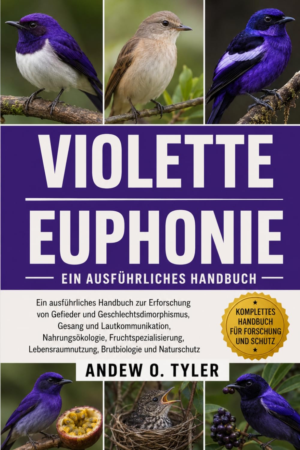 VIOLETTE EUPHONIE: Ein ausführliches Handbuch zur Erforschung von Gefieder und Geschlechtsdimorphismus, Gesang und Lautkommunikation, ... Brutbiologie und Naturschutz