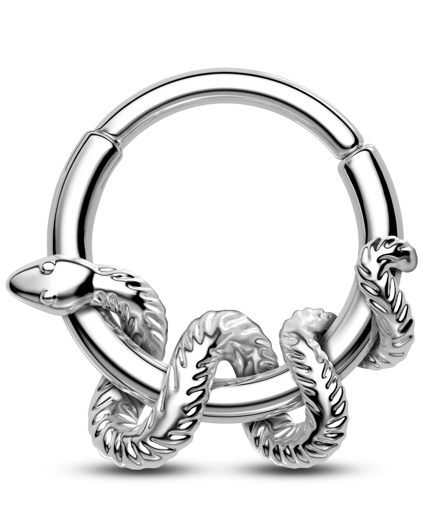 Snake Septum Rings 316L Stainless Steel Septum Piercing Jewelry 16G Daith Piercing Jewelry Burn Silver Daith Helix Earrings for Men-image-12