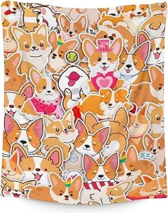 Corgi Blanket Gifts - 30"x40" Cute Throw for Adults, Kids - Colorful Soft Fuzzy Blankets for Couch & Office