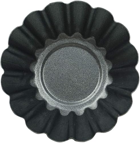 Miniatura 8 de Paquete de 12 moldes para tartaletas de huevo, latas antiadherentes de acero al carbono, molde para tartaletas, moldes para tartas, cupcakes, pudín