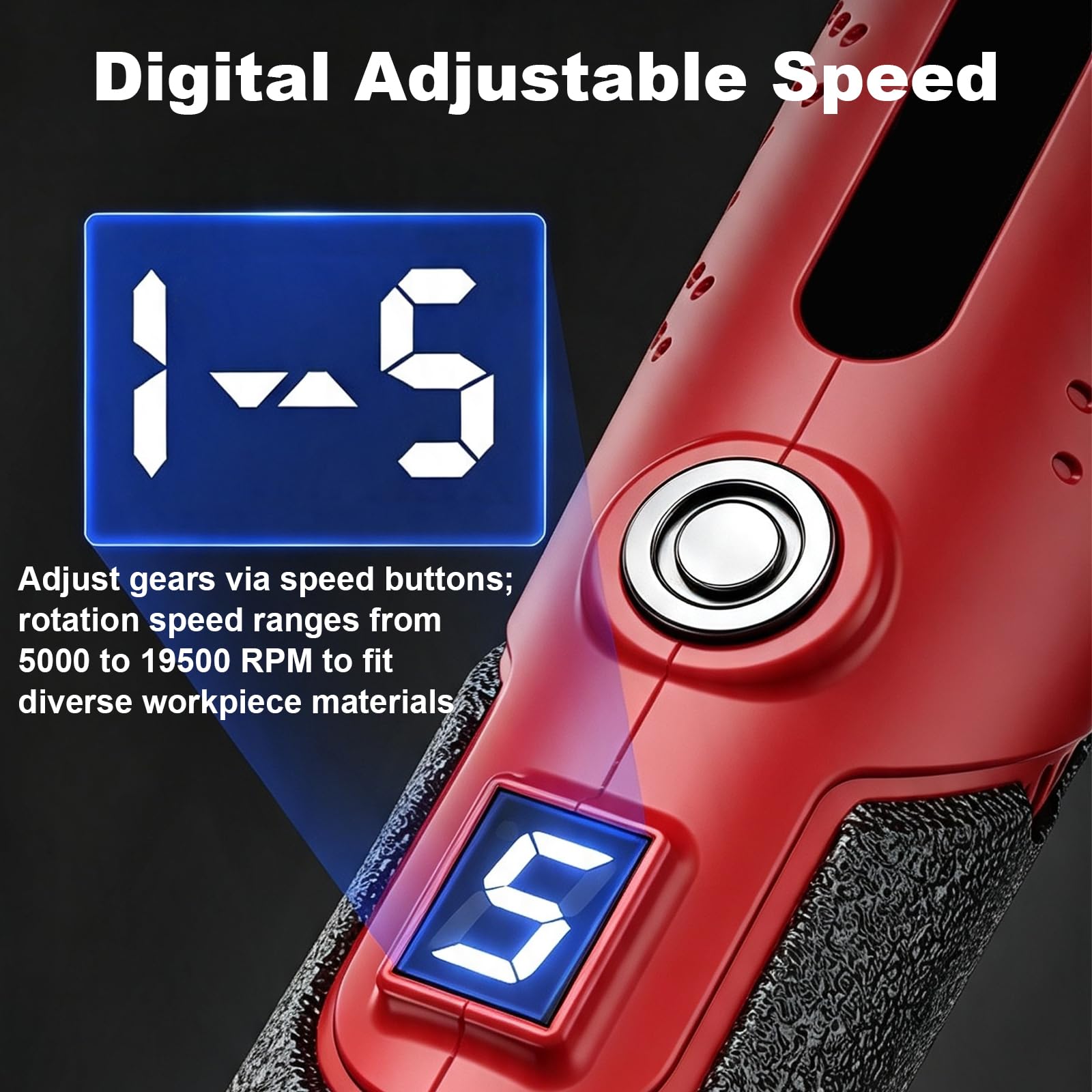 Penna Utensile Rotativo Digitale Manuale, 5 velocità