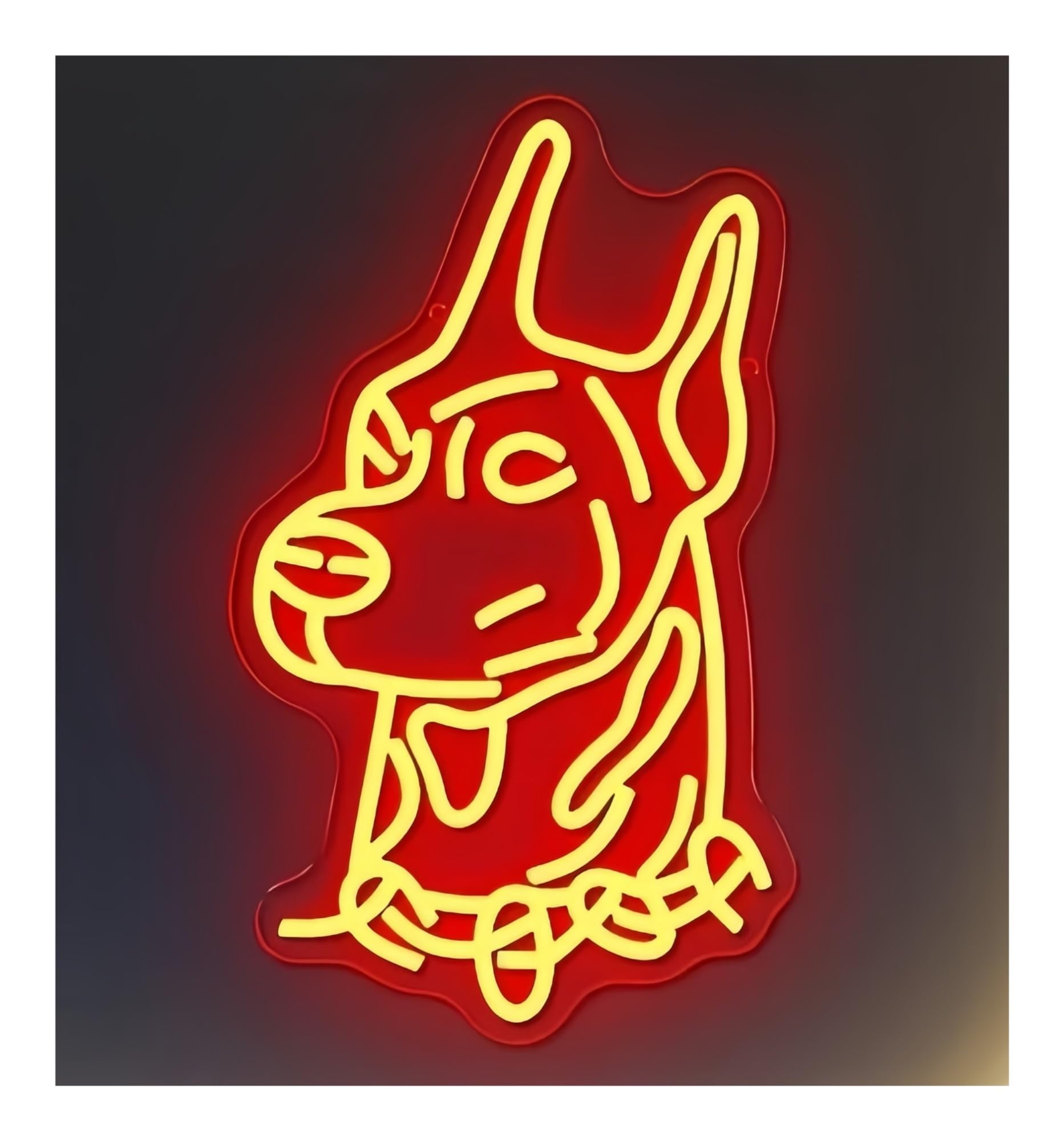 néon signe Enseigne Lumineuse En Forme De Chien, Intensité Variable Pour Chambre D'enfant, Animalerie, Fête, Bar Salle De Jeux Salon Décoration Murale 40cmx26cm