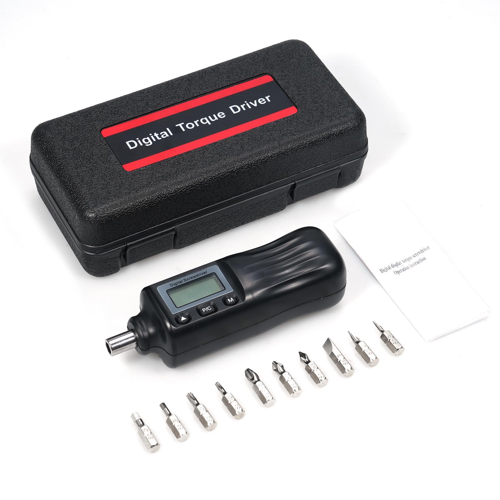 Cacciavite Dinamometrico Digitale Cacciavite Dinamometrico Da 1/4'' Chiave Dinamometrica Per Elettricisti Con LCD 0,1-0,5 Nm Gamma Di Coppia Cacciavite Dinamometrico Regolabile Con Punte Modalità