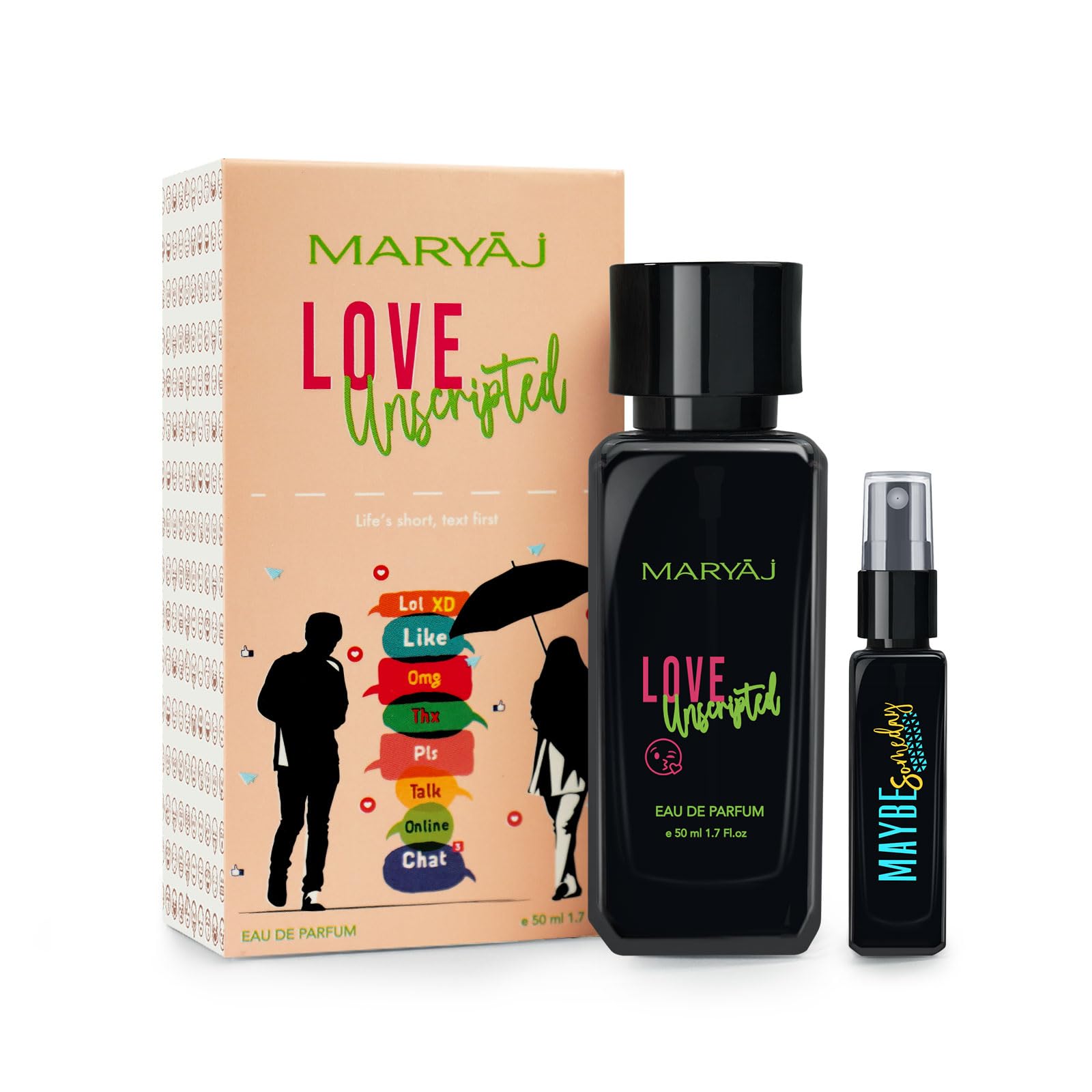 Maryaj Buy Love Unscripted 50ML & Get Maybe Someday 8ML Free Long lasting scent spray Gift for Men and Women