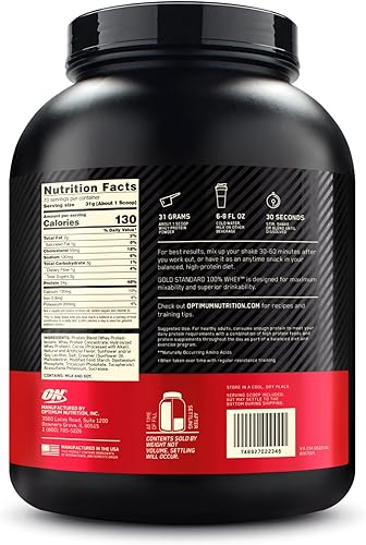 Vista 260 de Optimum Nutrition Estándar dorado 100% Proteína de Suero de Leche en Polvo, Pie de lima, 1.8 Libra