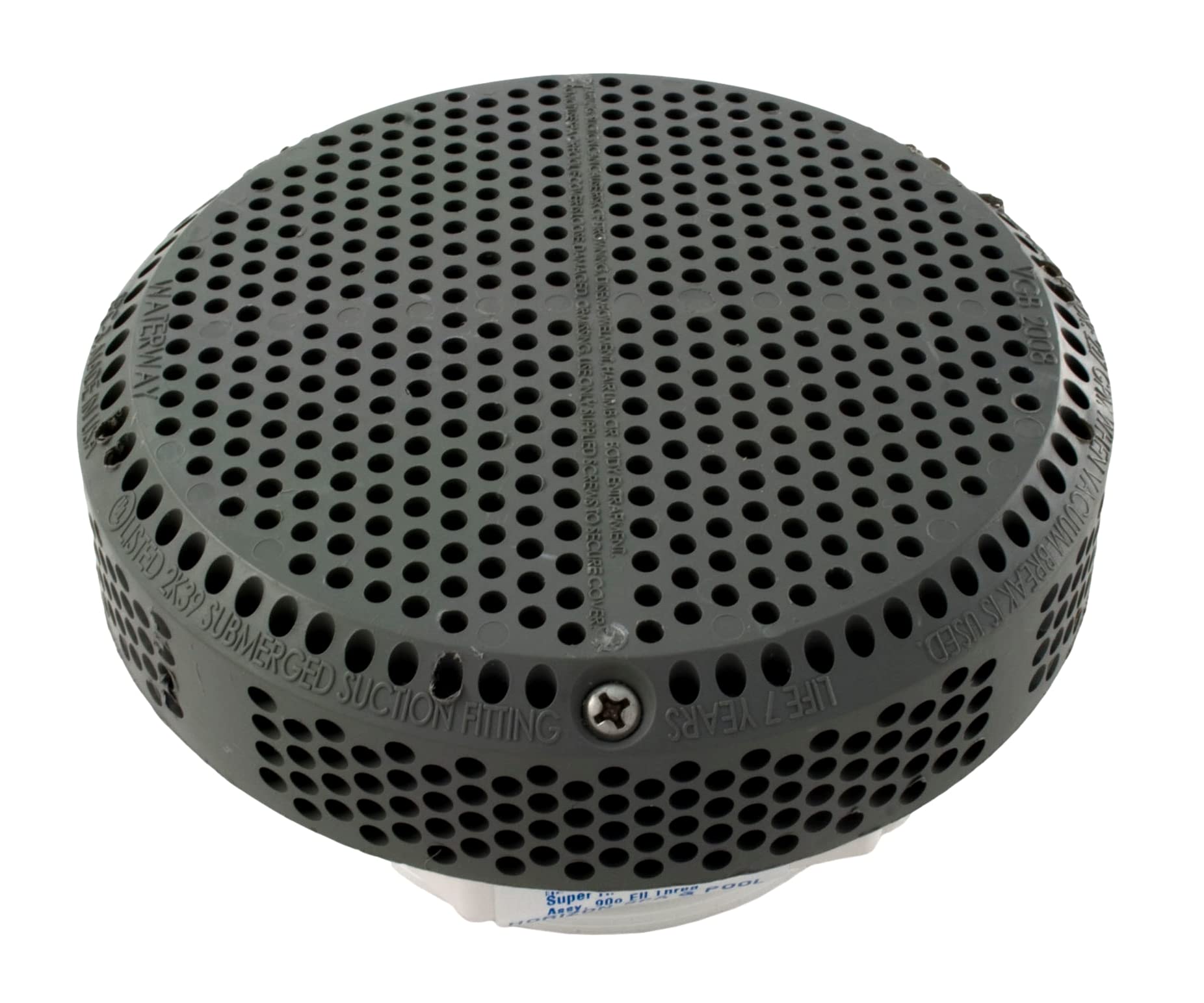 Waterway 640-3587 V 640-3587V 180 GPM Super Straight Hi-Flo Suction Assembly, 2 1/2", Gray