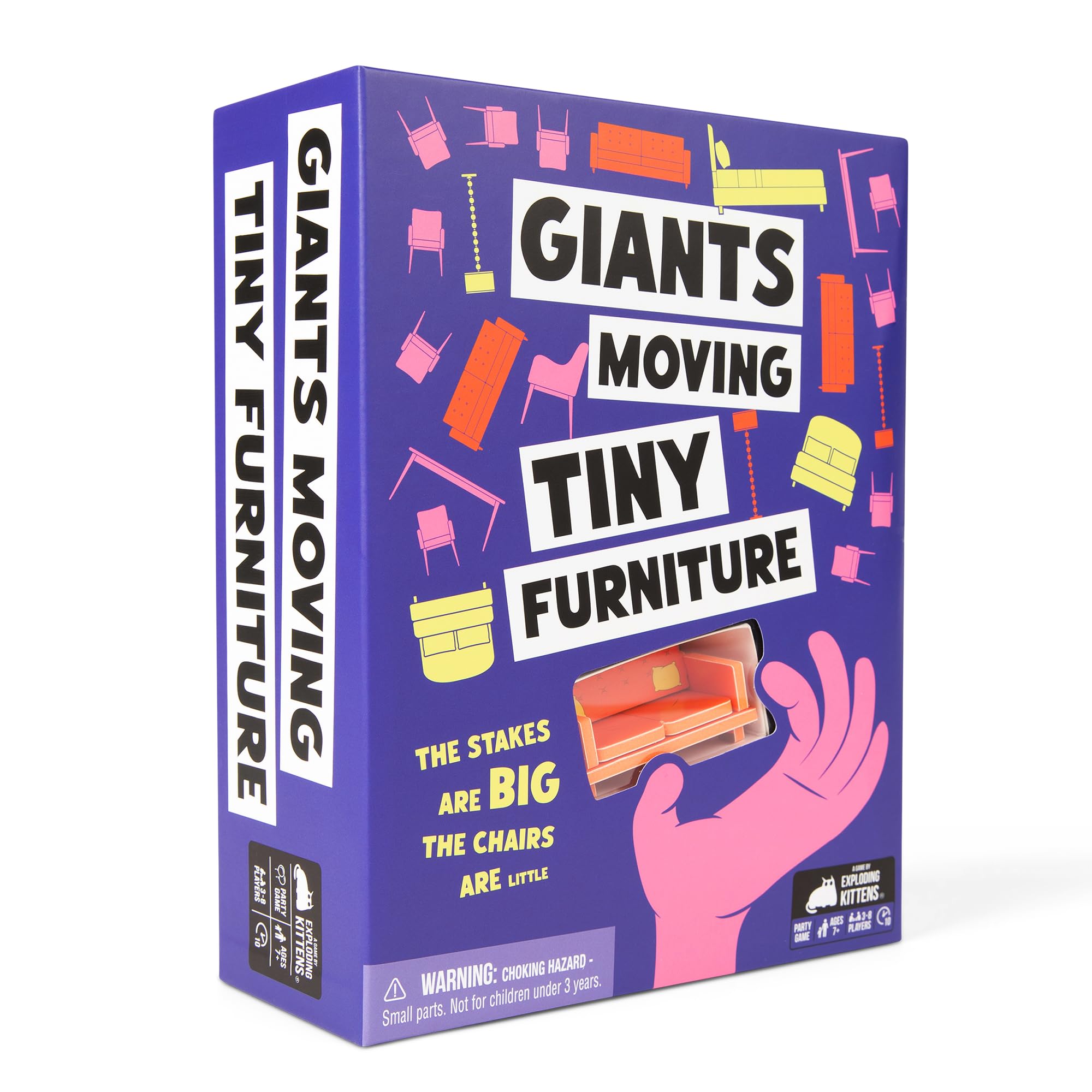Exploding Kittens presents: Giants Moving Tiny Furniture - The High Stakes Party Game For Teams - Family Game - 3-8 Players Ages 7+ - Great for Adults, Teens, Kids