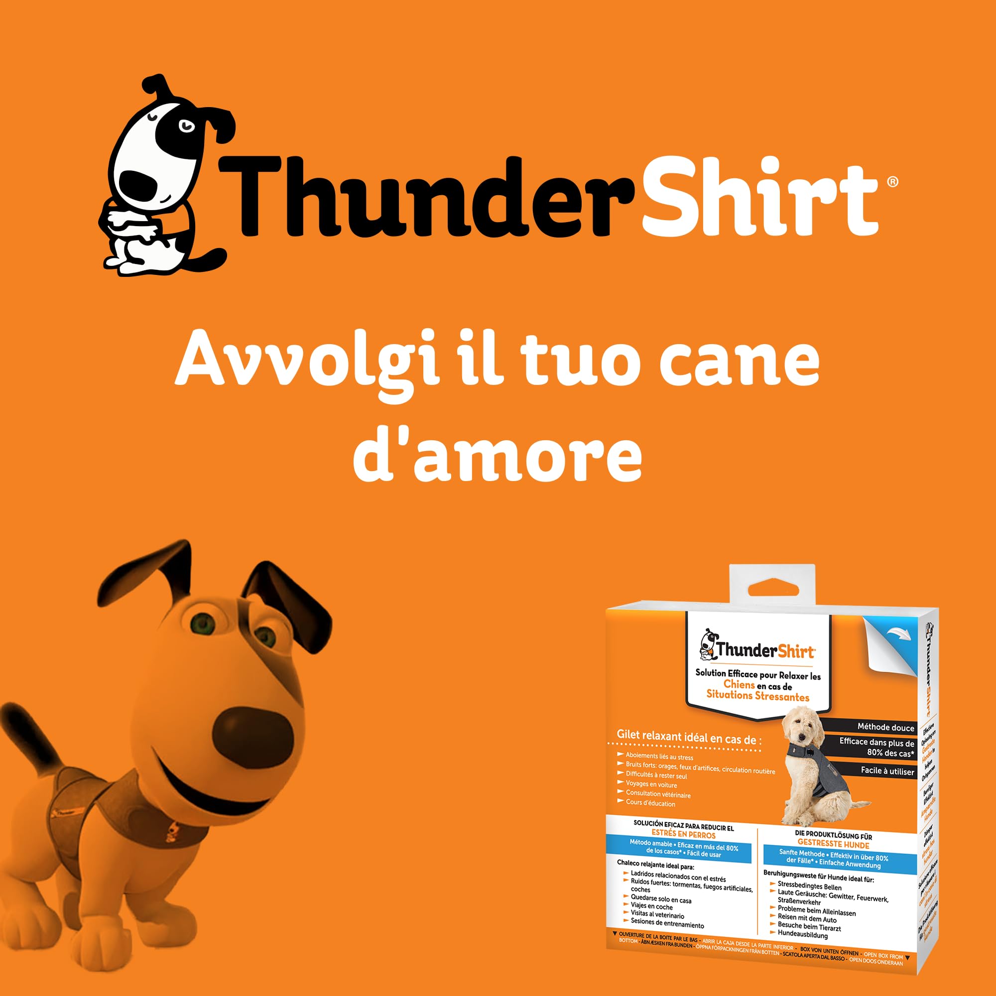 Thundershirt: Beruhigungsweste für Hunde - Grau - Größe L
