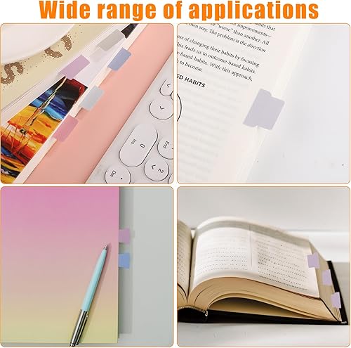 Miniatura 6 de 20 hojas240 fichas adhesivas de índice, pestañas de doble cara, pestañas de marcadores de páginas de libros en blanco, pestañas mensuales para