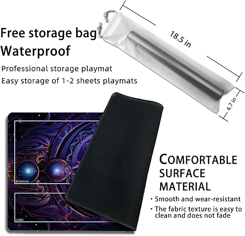 Miniatura 67 de MTG Playmat, Free Storage Bags, 24 x 14 Inches, TCG & Board Game Mat with Zones