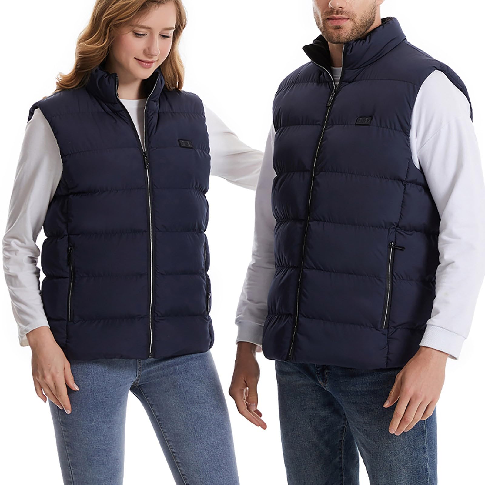 Chaleco calefactable unisex con 26 almohadillas calefactoras de fibra de carbono y 3 niveles de temperatura. Chaqueta calefactable de invierno para motociclismo, pesca, esquí y actividades a