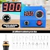 Wood Pyrography Kit, LCD Pyrography Machine 60W (Adjustable Temperature from 0-700°C), Complete Wood Burner Set with 1 Pens and 23 Pyrography Wire Tips