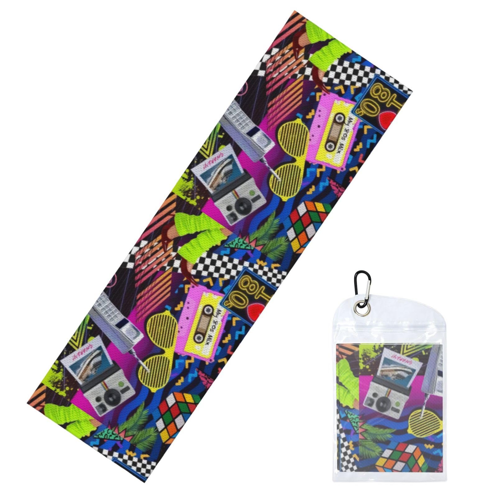 YSBYEIU Fashion Retro 80s 90s Towels for Women Men Cooling Towel 40