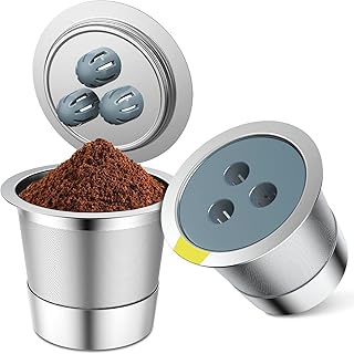 Stainless Steel Reusable K Cups Compatible with Ninja Coffee Maker,Upgrade2 Pack K Cups Reusable Coffee Pods,Permanent K Cups Coffee Filters Fit Ninja CFP201 CFP300 CFP301 CFP305 CFP307 CFP400 (2Pack)