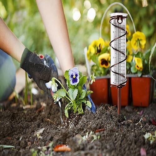 Vista 7 de BIUWING Tubo de repuesto para medidor de lluvia de 7 pulgadas para patio, jardín y hogar al aire libre, con cepillo limpio Tubo de repuesto