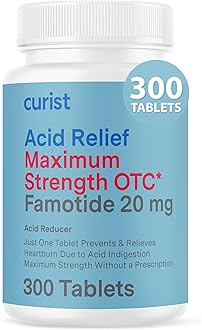 Famotidine 20mg Bulk Pack (300 Count Tablets) Acid Reflux Medicine for Heartburn Relief - OTC Maximum Strength Stomach Acid Reducer - Anti Acid Relief Tablets for Indigestion Heartburn Relief