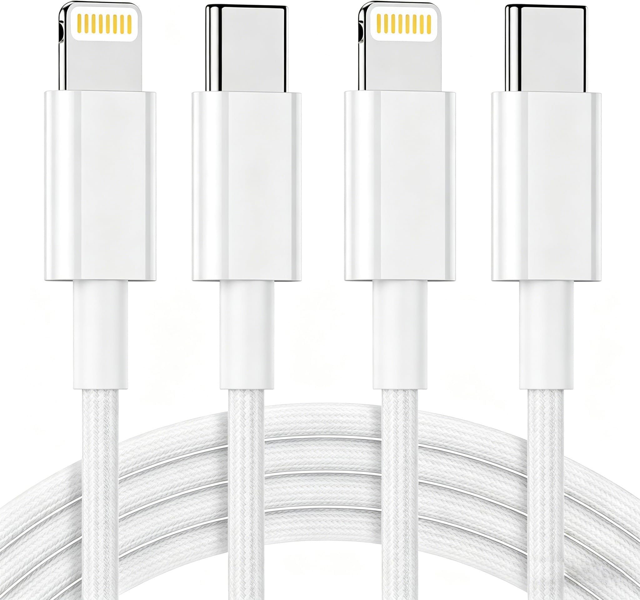 Nebite USB C to Lightning Cable 2Pack1.8M MFi Certified Braided iPhone Charger USB C Fast Charging Durable Lightning Cable for iPhone 14/13/12/11 Pro Max, iPad & More