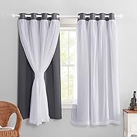 Vista 2 de PONY DANCE Paño de cortina opaca de gasa con alzapaños agregados