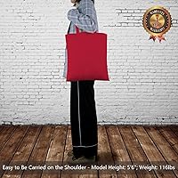 Vista 2 de TOPDesign – Paquete de 24 bolsas de tela de algodón rojo de 16 pulgadas x 15 pulgadas, ligeras, medianas y reutilizables, adecuadas para bricolaje