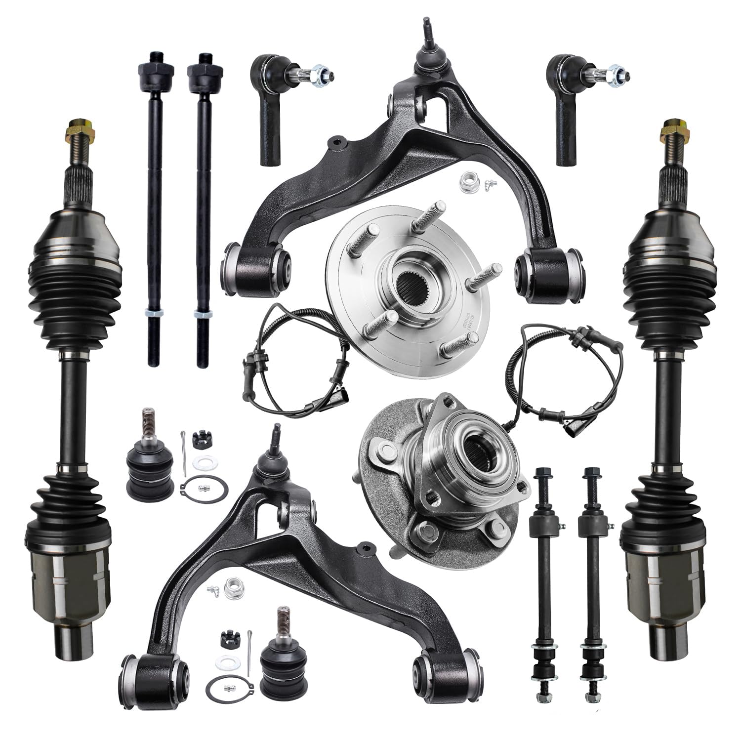 Detroit Axle - 4WD Front CV Axles Kit for 2013-2018 Ram 1500, 2 CV Axles