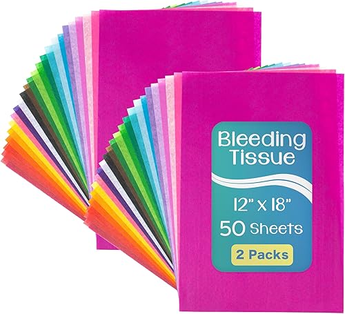 Miniatura 8 de Hygloss Surtido de tejidos sangrantes, 12 x 18 pulgadas, 20 colores surtidos, 50 hojas por paquete, 3 paquetes (150 hojas en total)