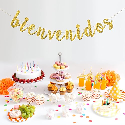 Miniatura 6 de Cartel de Bienvenidos - Decoración de fiesta mexicana de bienvenida - Cartel español para decoración de fiesta en el hogar - Suministros de