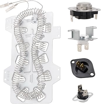 DV218AEB/XAA DV219AEW/XAA DV210AEW/XAA Heating Element Kit for Samsung | Fit Samsung Models DV209AEW/XAA DV218AEW/XAA, DV220AEW/XAA DV231AEW/XAA DV2C6BEW/XAA, DV219AEB/XAA DV206AES/XAA