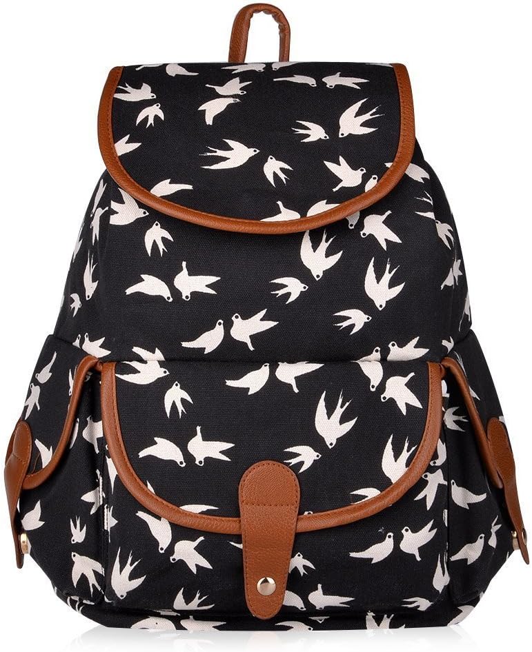 bird print backpack