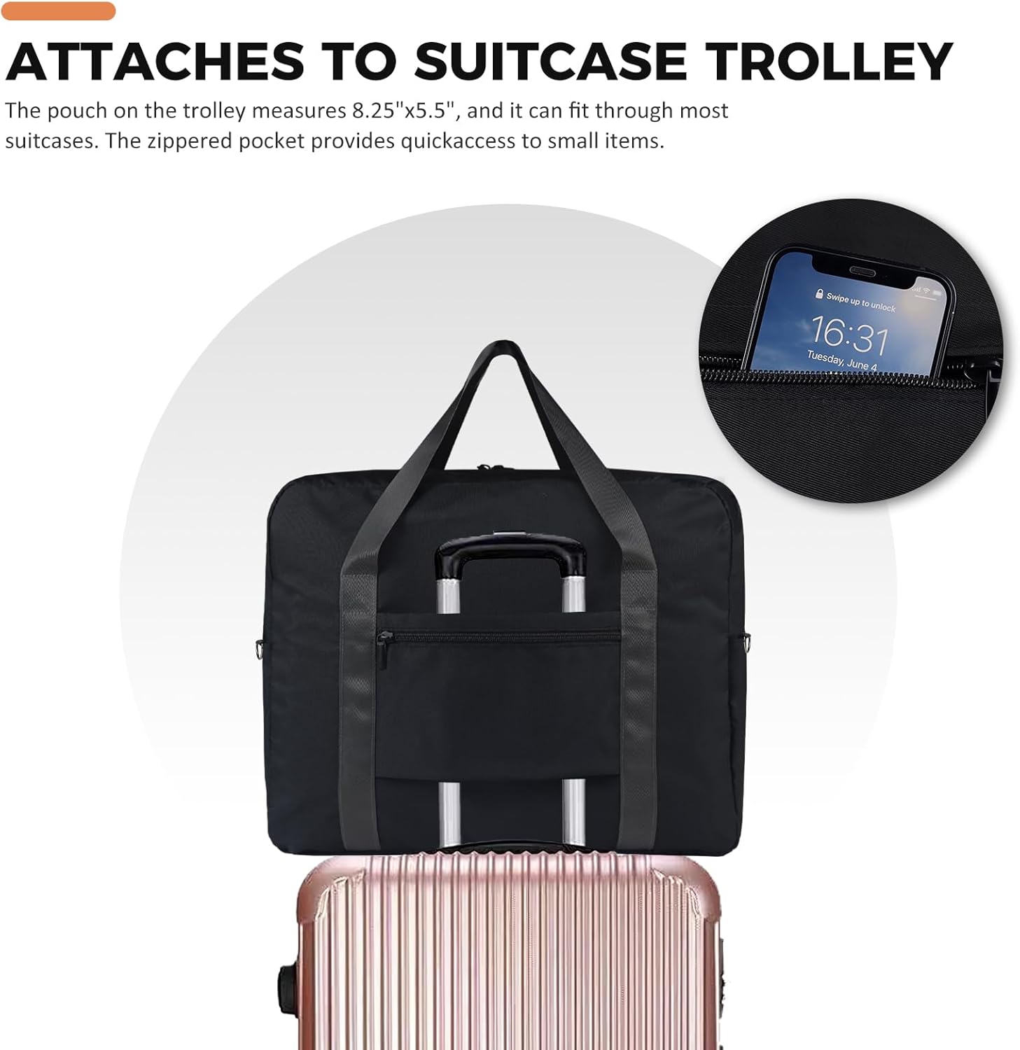 For Frontier Airlines Personal Item Bag 18x14x8 Underseat Travel Duffel Bag Carry on Luggage for Women and Men 30L (With Shoulder Strap) - Image 5