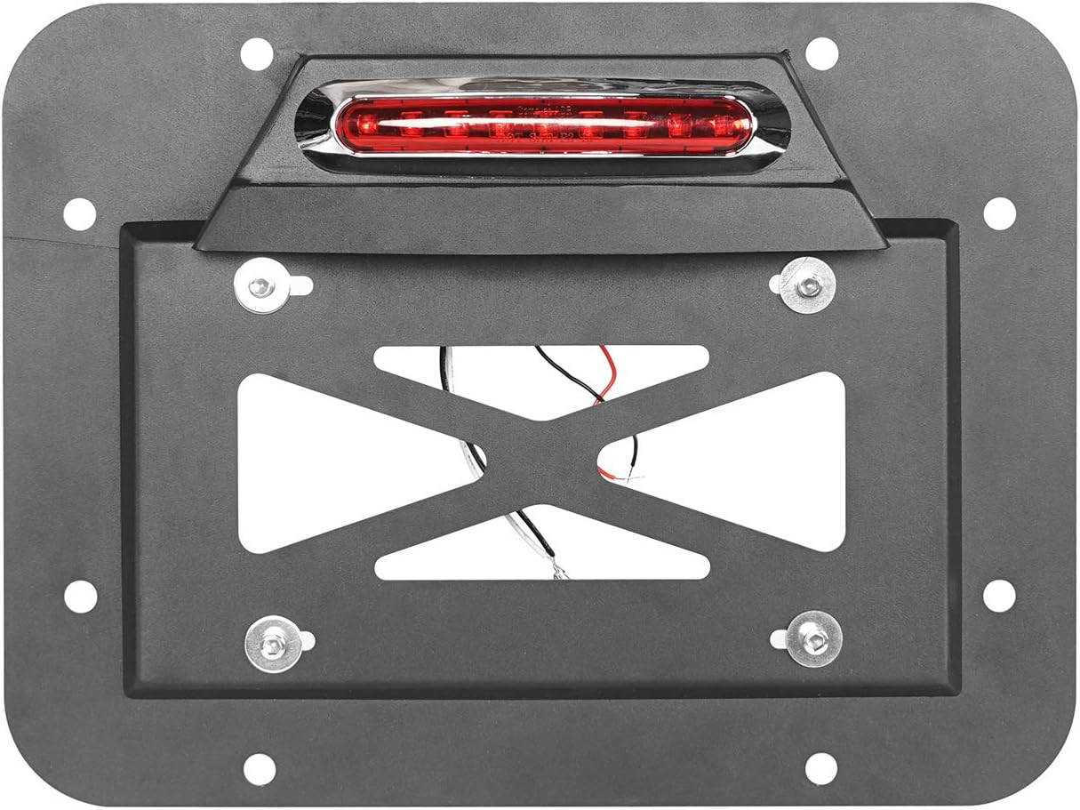 60% Off Discount Hooke Road Wrangler Spare Tire Delete License Plate Relocation Kit w/Plate Illuminate Light & Third Brake Light for 2007-2018 Jeep Wrangler JK & Unlimited