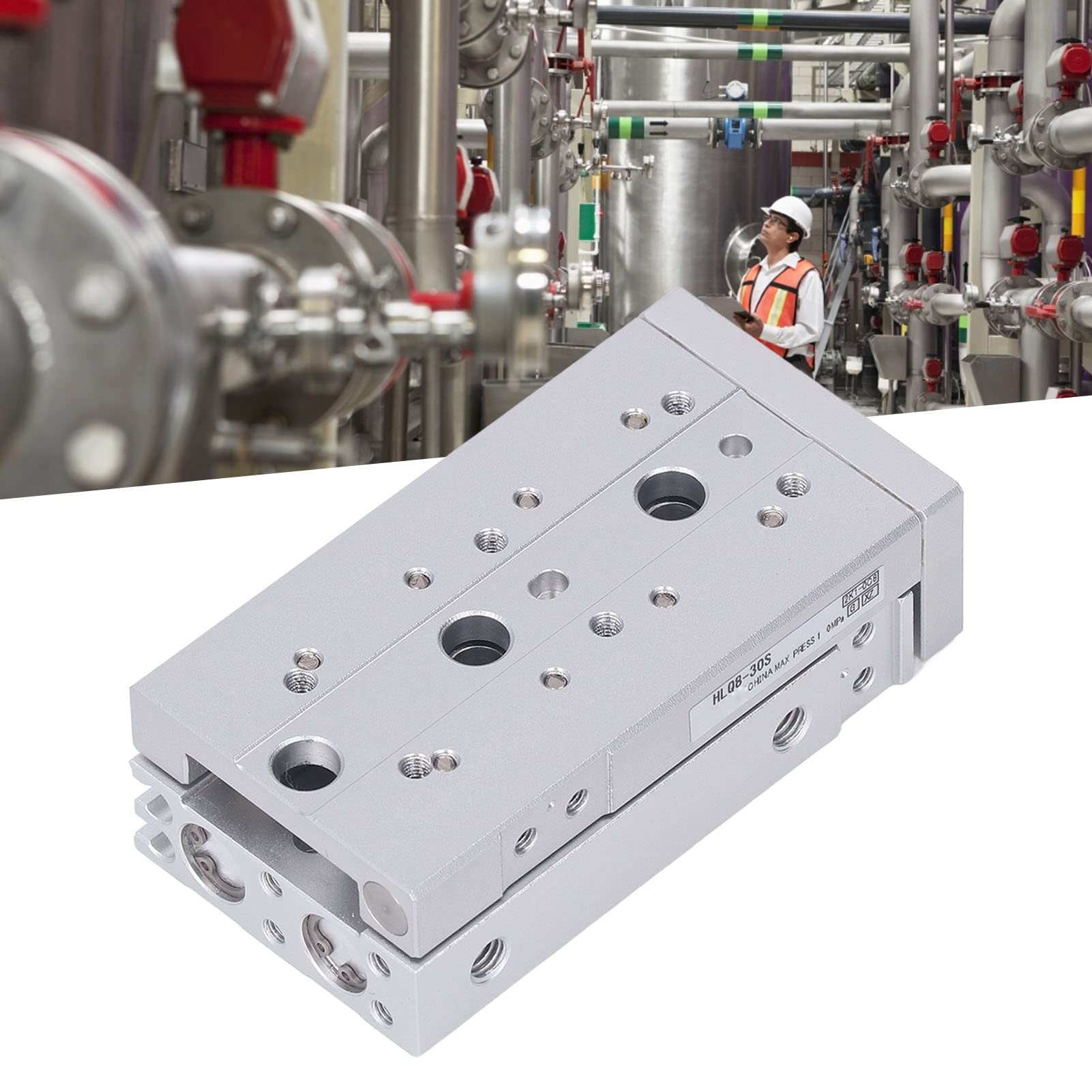 CILINDRO NEUMÁTICO DOBLE VÁSTAGO DOBLE ACCIÓN ALEACIÓN DE ALUMINIO ACERO INOXIDABLE M5X08 CILINDRO NEUMÁTICO DE AIRE PARA VARIAS APLICACIONES (HLQ8-40S)