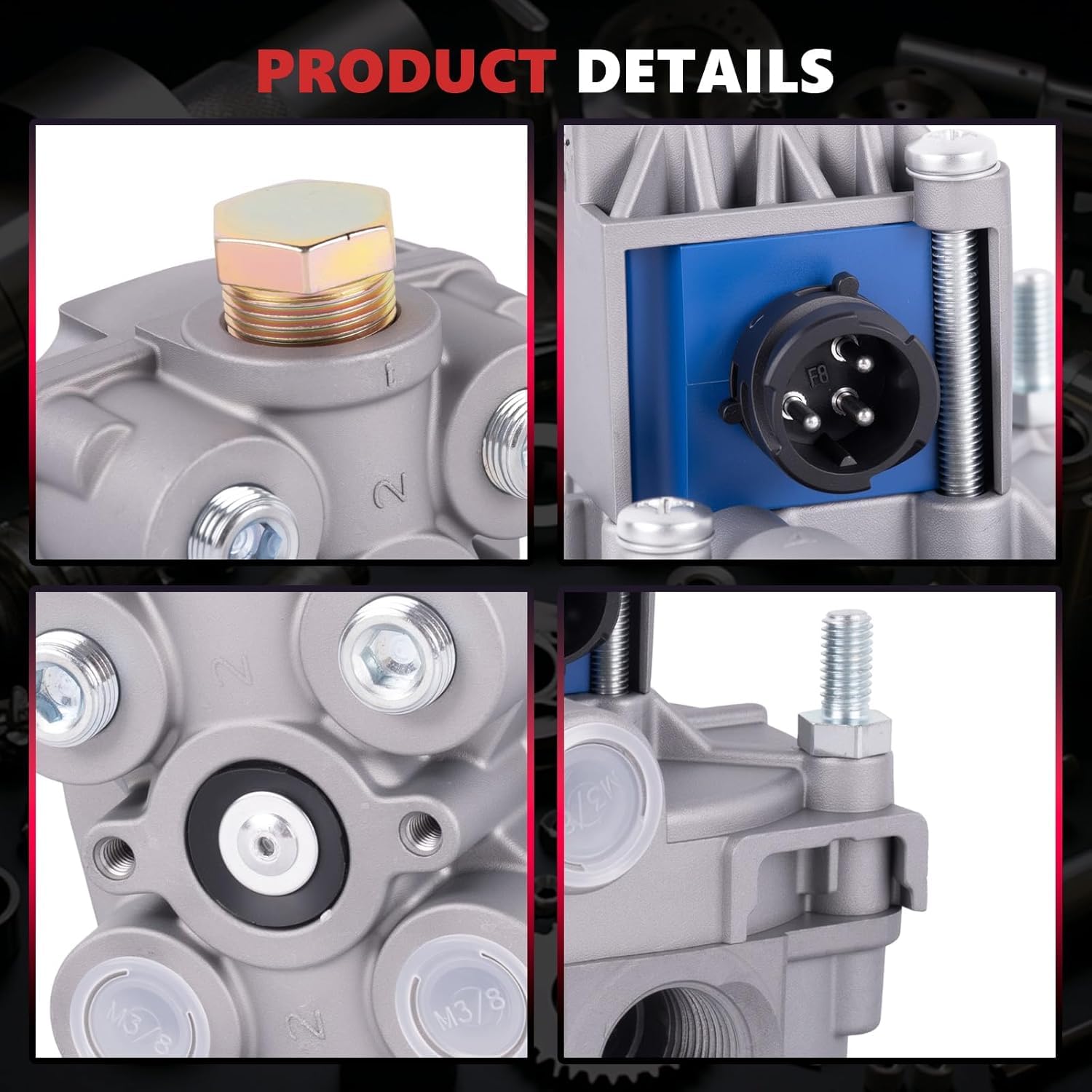 ABS Relay Valve 12V Trailer ABS Modulator Valve Compatible with Meritor S4721950330 Wabco 4721950330 Replace 4721950339 AQ960503 S472-195-033-0