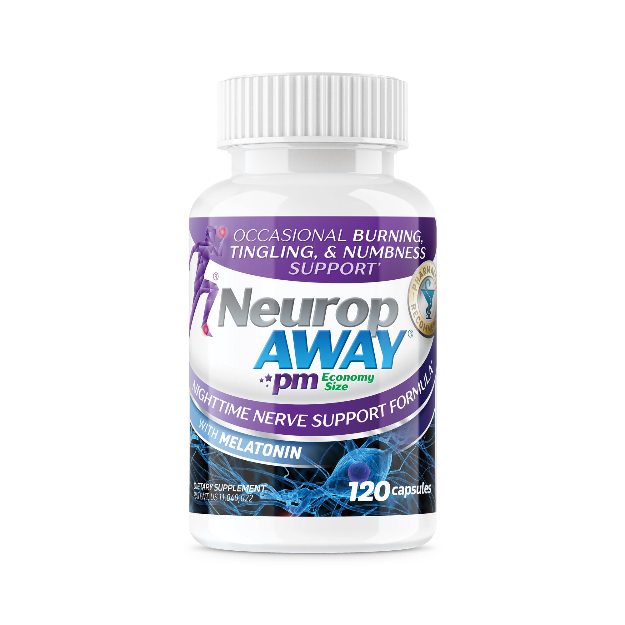 NeuropAWAY PM Nighttime Nerve Support – Melatonin, Taurine, L-Theanine & R-Alpha Lipoic Acid – Supports Healthy Nerve Function & Restful Sleep 60 Capsules — Amazon image 10