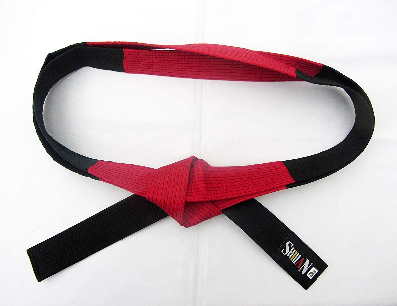 Martial Arts Belt - RANKED - Black/Red Block -ADULT- 320cm - Image 3