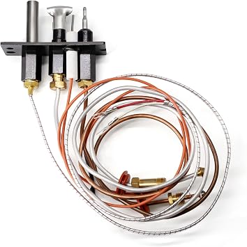 4021-736 Natural Gas Pilot Assembly for Heatilator, Heat N Glo, Quadrafire Fireplaces, 485-510A, 2103-010 Pilot Assembly Gas Fireplace Replacement Parts with Thermocouple Thermopile