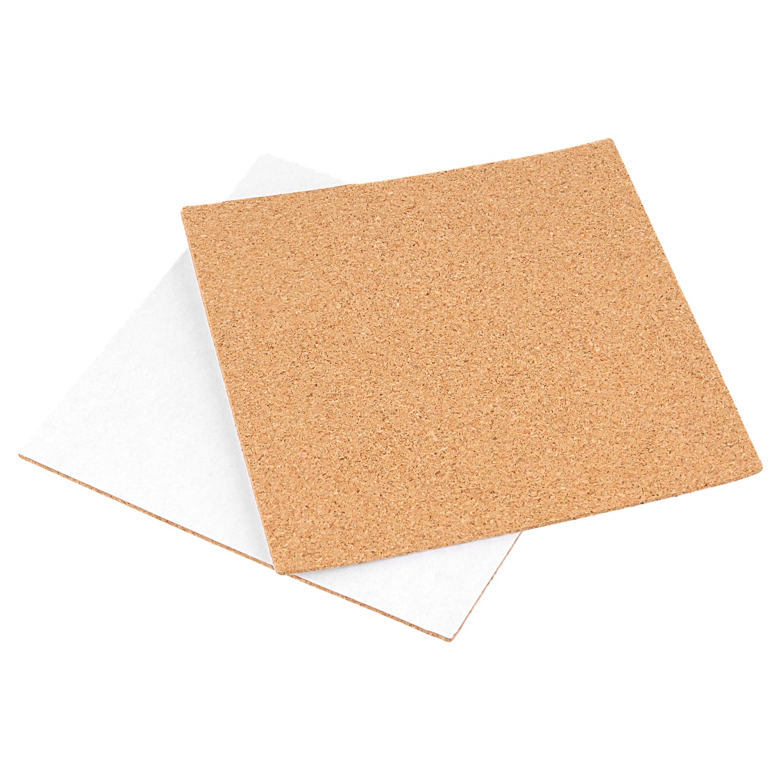 FUNSUEI Sottobicchieri in Sughero 15x15 cm 2 mm per Tazze da Caffè Vino Tè autoadesivi