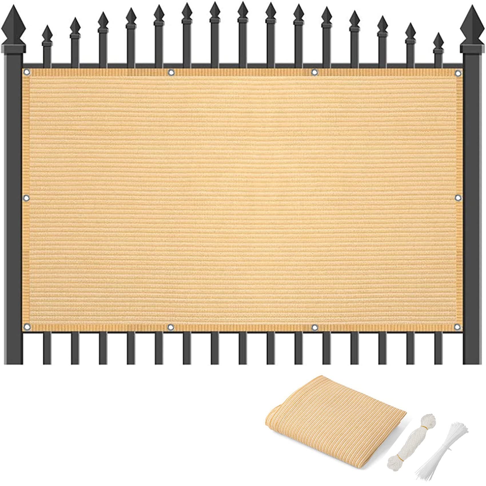 Clôture d'ombrage anti-UV opaque 130x950cm pour intimité totale