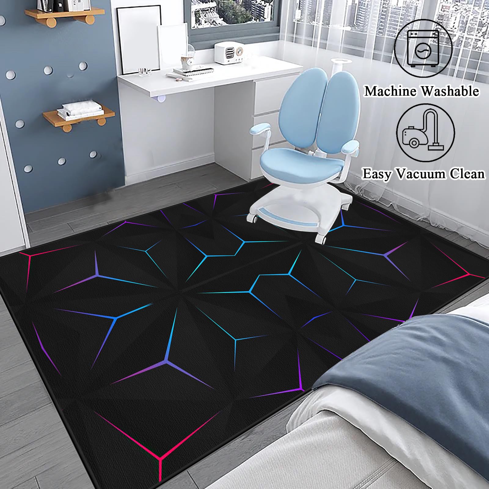 Gaming Protector de Suelo | Alfombra Silla Gaming | Oficina Escritorio Gamer Alfombrilla | Alfombrilla para Silla para Suelos Duros | Alfombra Silla Oficina Antideslizante 200 x 230 cm