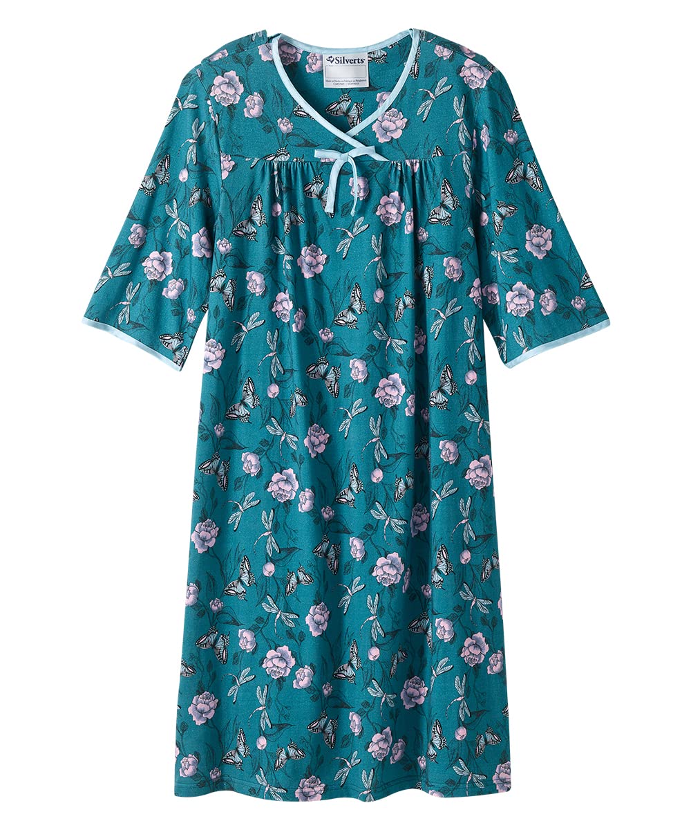 Silverts Women's No Peek Hospital & Home Care Gown