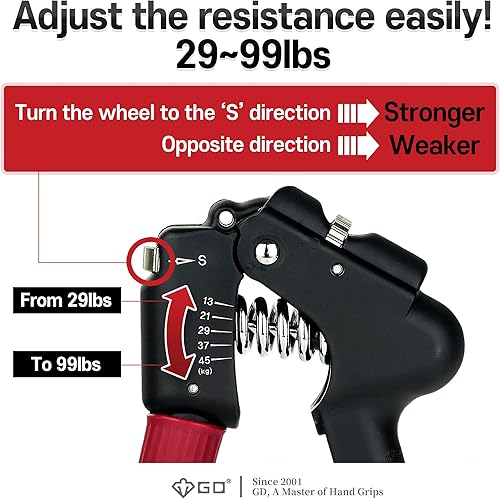 Miniatura 5 de GD Grip Strength Trainer (Premium Adjustable Grip Strengthener for Forearm Training) Wrist and Forearm Strengthener